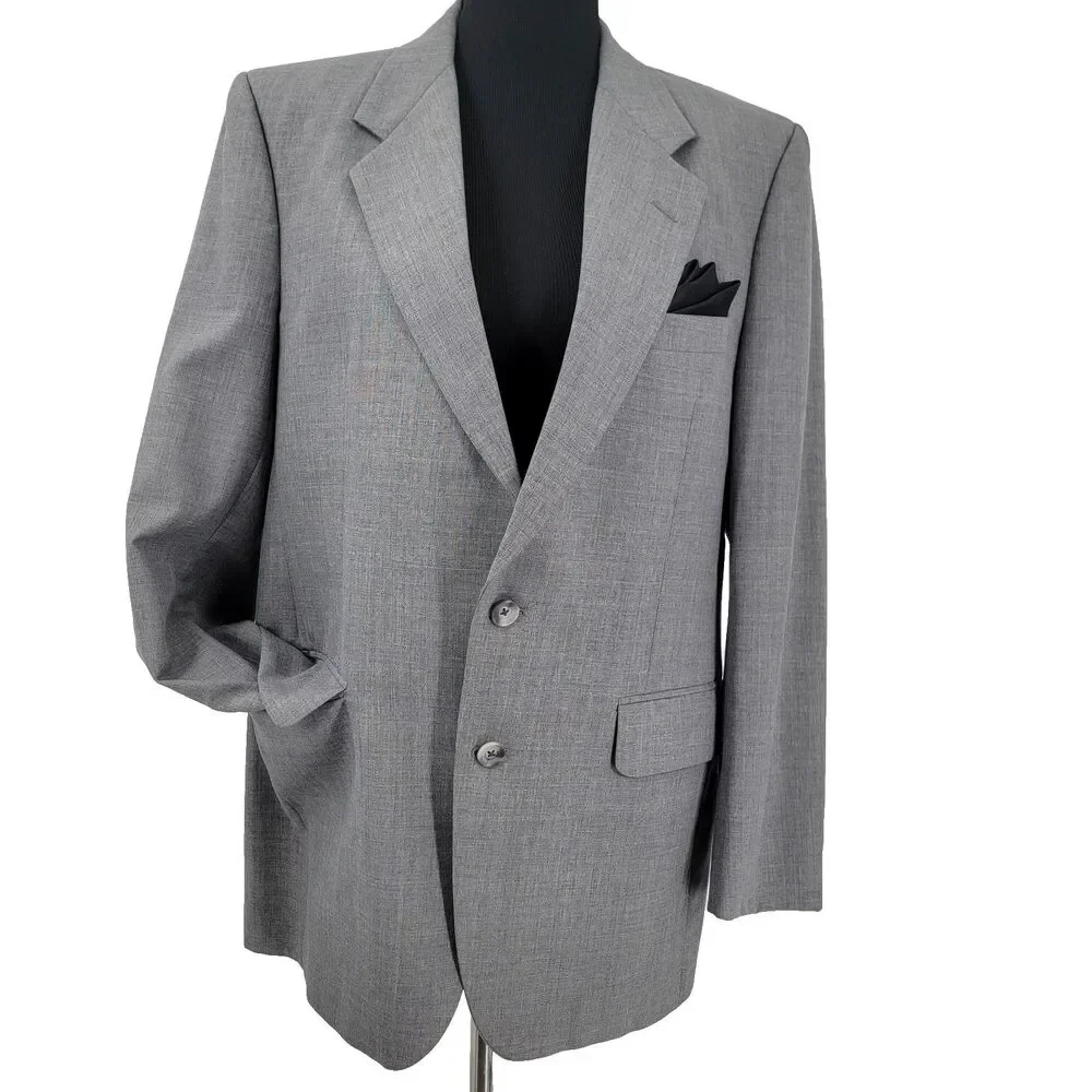 Vintage Thos Stuart for J D Howell Jacksonville Mens 40R Grey Sport Coat